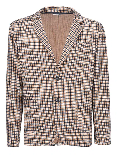 Original Vintage Style Single-breasted Jacket In Brown