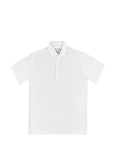 Original Vintage Style Straight-hem Polo Shirt In White