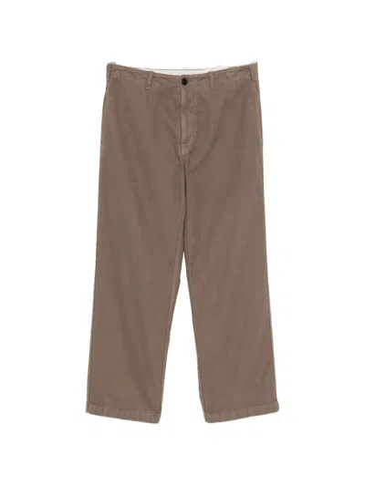 Original Vintage Style Straight-leg Trousers In Brown