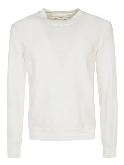 Original Vintage Style White Cotton Blend Linen Sweatshirt