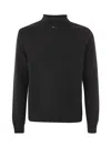 Original Vintage Style Turtleneck Pullover In Black