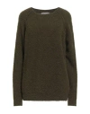 Original Vintage Style Woman Sweater Military Green Size 3xl Wool, Polyamide, Elastane