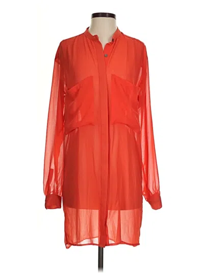 Pre-owned Originality 3/4 Sleeve Blouse In Orange