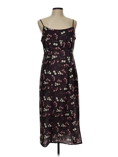 Pre-owned Originality Casual Dress In Burgundy