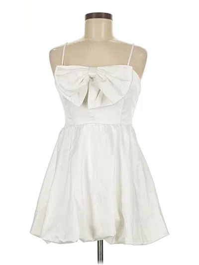 Pre-owned Originality Cocktail Dress In White