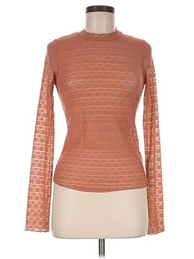 Pre-owned Originality Long Sleeve Top Brown Turtleneck Tops