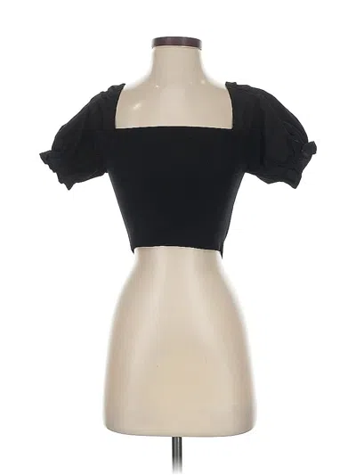 Pre-owned Originality Short Sleeve Top Black Sweetheart Neckline Tops