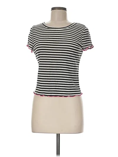 Pre-owned Originality Short Sleeve Top Gray Sweetheart Neckline Tops