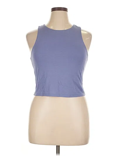 Pre-owned Originality Tank Top Purple Halter Neckline Tops