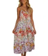 Originhey Floral Printed Loose Cami Dress In Floral Picture Color In Multi