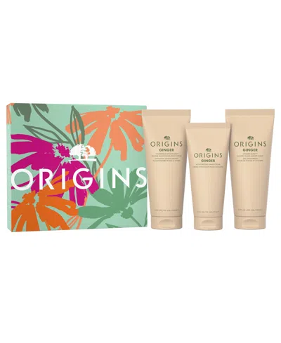 Origins 3-pc. Ginger Bath And Body Set In Transparent