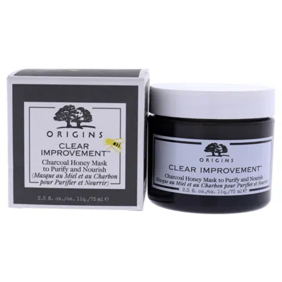 Origins Clear Improvement Charcoal Honey Mask To Purify And Nourish By  For Unisex - 2.5 oz Mask In Yellow/grey