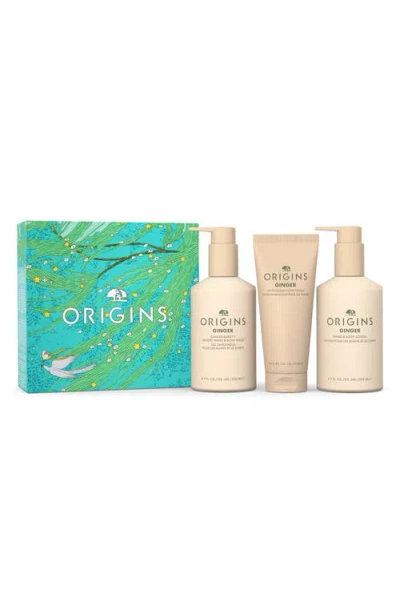 Origins Ginger Body-indulging Essentials Set $82 Value In Transparent