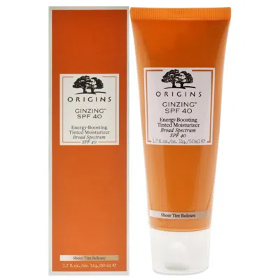 Origins Ginzing Energy-boosting Tinted Moisturizer Spf 40 Sunscreen 1.7 oz Skin Care 843711417961 In Orange
