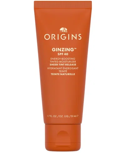 Origins Ginzing Spf 40 Energy-boosting Tinted Moisturizer, 1.7 Oz. In Transparent