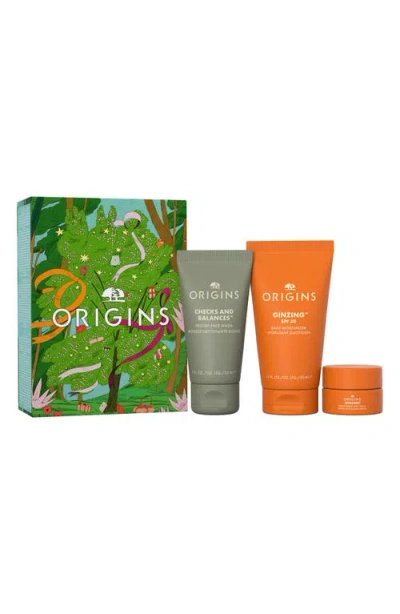 Origins Glowing Essentials Set $40 Value In Transparent