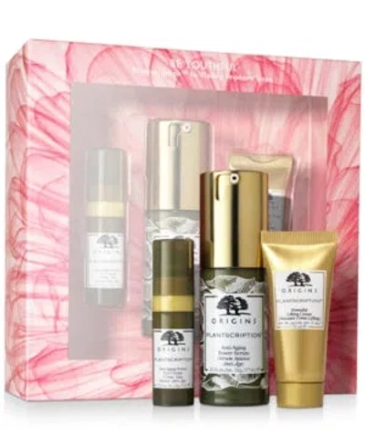 Origins Mini Plant-infused Skin Care Set For Visible Line Improvement In Transparent