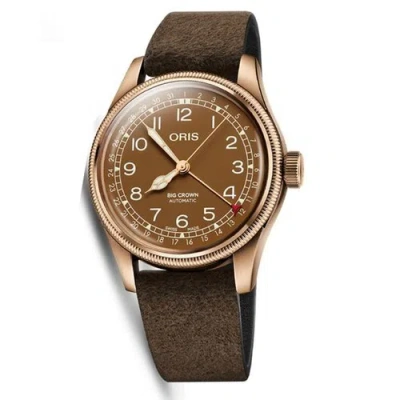 Pre-owned Oris 01 754 7741 3166-07 5 20 74br Men's Big Crown Brown Dial Automatic Watch