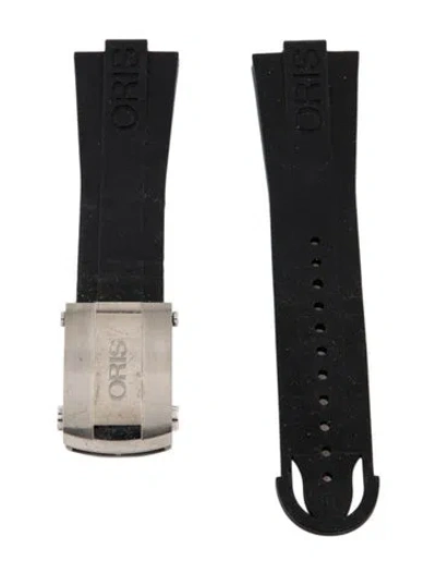 Pre-owned Oris 24mm Rubber Watch Strap. In Black