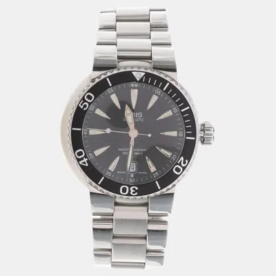 Pre-owned Oris Aquis 7533 Automatic Black Stainless Steel Men's Wristwatch 44mm