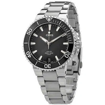 Pre-owned Oris Aquis Automatic Black Dial Men's Watch 01 400 7769 4154-07 8 22 09peb