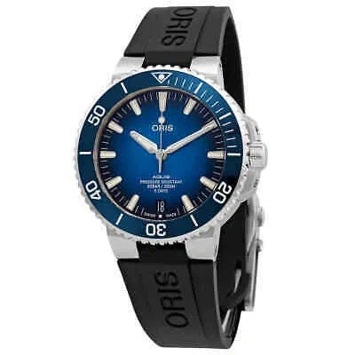 Pre-owned Oris Aquis Automatic Blue Dial Men's Watch 01 400 7763 4135-07 4 24 74eb