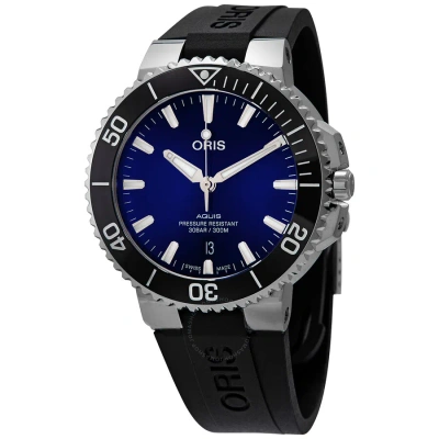 Oris Aquis Automatic Blue Dial Men's Watch 01 733 7766 4135-07 4 22 64fc In Black / Blue