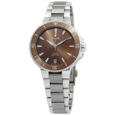 Pre-owned Oris Aquis Automatic Brown Dial Watch 01 733 7731 4156-07 8 18 05p