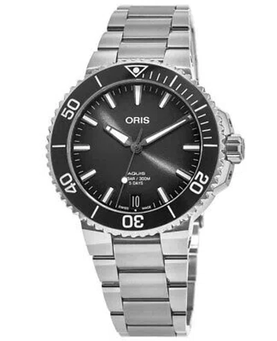 Pre-owned Oris Aquis Black Dial Men's Watch 01 400 7769 4154-07 8 22 09peb