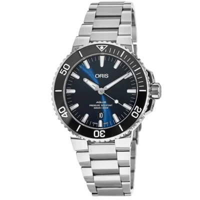 Oris Aquis Date 43mm Blue Dial Stainless Steel Men's Watch 01 733 7730 4135-07 8 24 05peb In Metallic