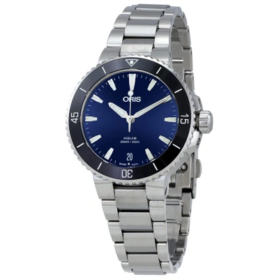 Oris Aquis Date Automatic Blue Dial Ladies Watch 01 733 7731 4135-07 8 18 05p