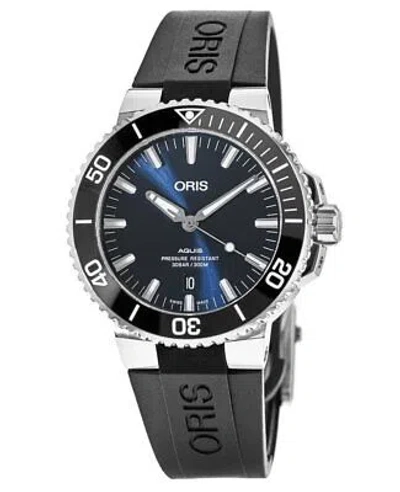 Pre-owned Oris Aquis Date Automatic Blue Men's Watch 01 733 7730 4135-07 4 24 64eb