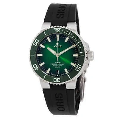 Pre-owned Oris Aquis Date Automatic Green Dial Men's Watch 40077634157-0742474eb