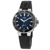 Oris Aquis Date Blue Dial Black Rubber Strap Women's Watch 01 733 7731 4135-07 4 18 64fc In Blue