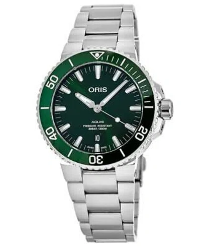 Pre-owned Oris Aquis Date Green Dial Men's Watch 01 733 7730 4157-07 8 24 05peb