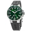 Oris Aquis Date Green Dial Rubber Strap Men's Watch 01 733 7766 4157-07 4 22 64fc