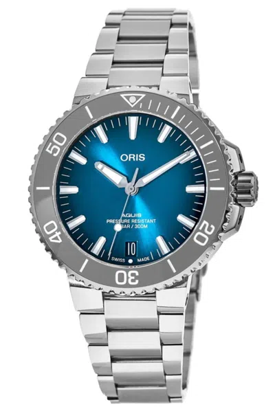 Oris Aquis Date Oceanic Blue Automatic Steel Men's Watch 01 733 7732 4155-07 8 21 05peb