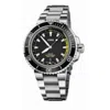 Oris Aquis Depth Gauge Black Dial Steel Men's Watch 01 733 7755 4154-set Mb In Black