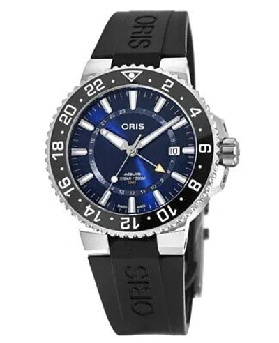 Pre-owned Oris Aquis Gmt Date Blue Dial Men's Watch 01 798 7754 4135-07 4 24 64eb