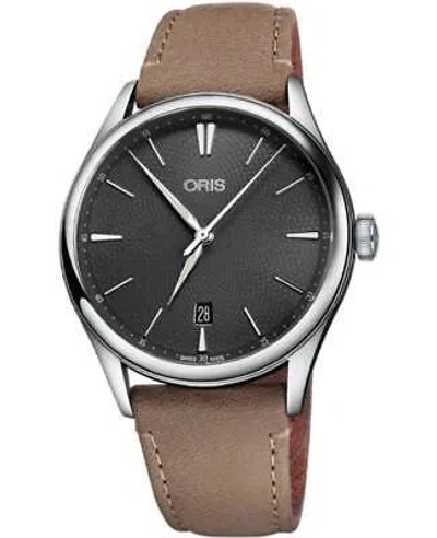 Pre-owned Oris Artelier Date Grey Dial Men's Watch 01 733 7721 4053-07 5 21 32fc
