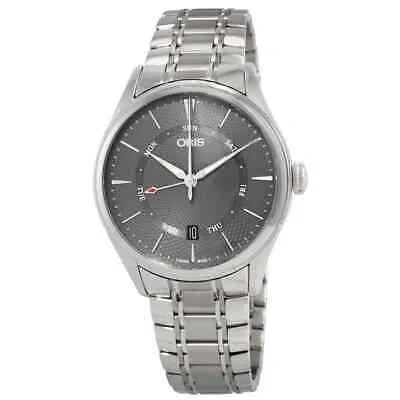 Pre-owned Oris Artelier Pointer Day Date Automatic Grey Dial Men's Watch 01 755 7742