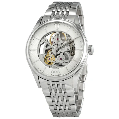 Oris Artelier Skeleton Dial Automatic Men's Steel Watch 01 734 7721 4051-07 8 21 79 In Metallic