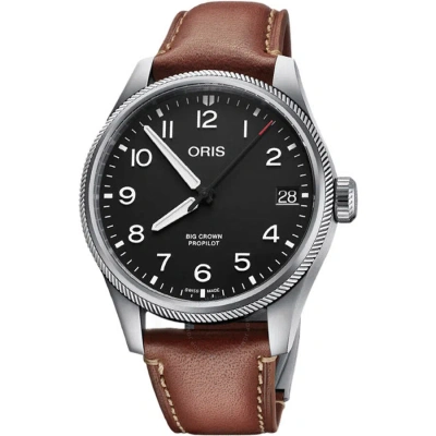 Oris Big Crown Automatic Black Dial Men's Watch 01 751 7761 4164-07 6 20 07lc In Black / Brown