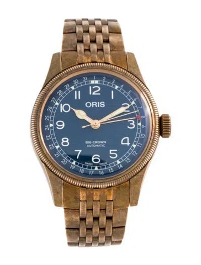 Pre-owned Oris Big Crown Bronze Pointer Date Watch, 40mm In Multicolor