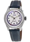 Oris Big Crown Pointer Date Hank Aaron Limited Edition Automatic White Dial Blue Leather Strap Men's Watc In White
