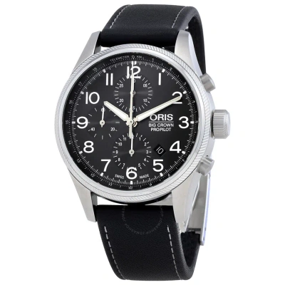 Oris Big Crown Propilot Grey Dial Chronograph Men's Watch 774-7699-4063ls In Black