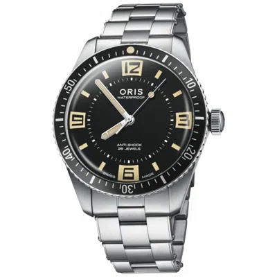 Oris Divers 60th Anniversary Edition Black Dial Stainless Steel Men's Watch 01 733 7772 4034-set