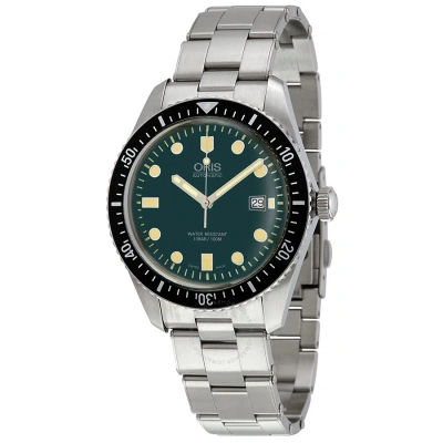 Oris Divers Automatic Green Dial Men's Watch 01 733 7720 4057-07 8 21 18 In Black / Green