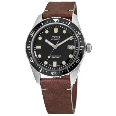 Oris Divers Sixty-five Automatic Black Dial Leather Strap Men's Watch 01 733 7720 4054-07 5 21 45