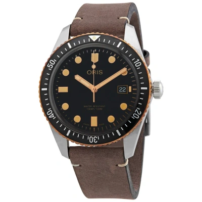 Oris Divers Sixty-five Automatic Black Dial Men's Watch 01 733 7720 4354-07 5 21 44 In Black / Bronze / Brown / Gold Tone / Yellow